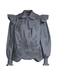 Allsaints - Pluus Nisa Embroidery - STEEL BLUE | Stockmann