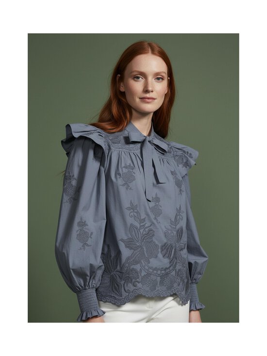 Allsaints - Pluus Nisa Embroidery - STEEL BLUE | Stockmann - photo 7