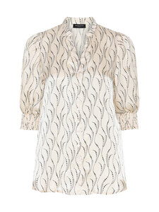 BRUUNS BAZAAR - AcaraBBLicys Wavy Print -paita - WAVY PRINT WHITE CREAM | Stockmann