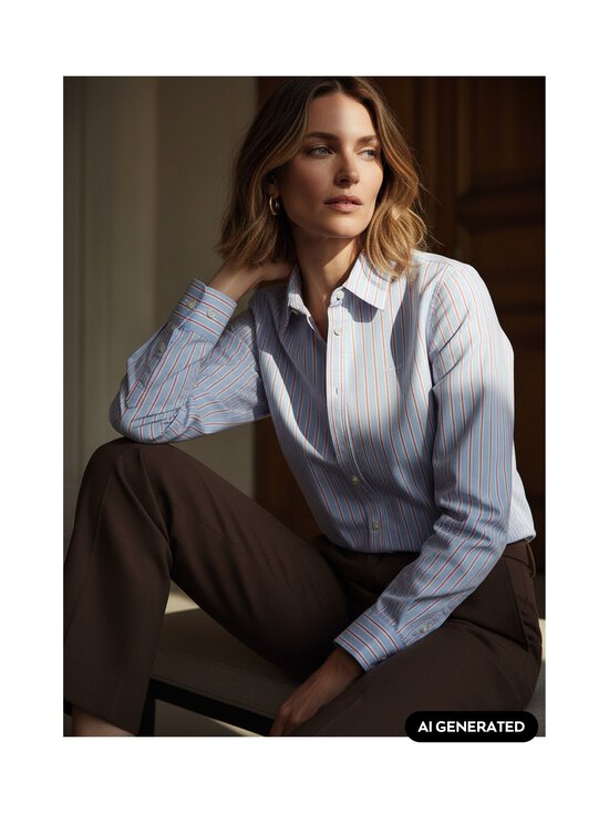 GANT - Classic Regular Poplin Stripe -paitapusero - 462 LIGHT BLUE WATERS | Stockmann - photo 2