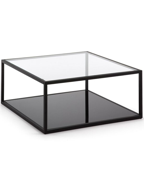 Kave Home - Blackhill-sohvapöytä musta/lasi 80 x 80 cm - BEIGE | Stockmann - photo 1