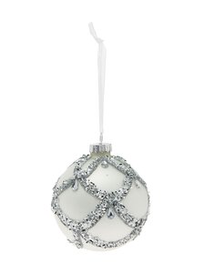 Villa Stockmann - Ornament-lasipallo 8 cm - SILVER | Stockmann
