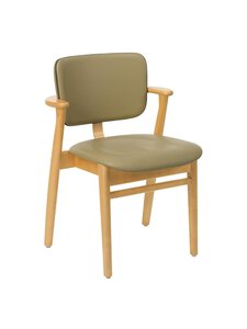 Artek - Domus-tuoli istuin- ja selkänojaverhoiltu Spectrum-nahka leaf / petsattu hunaja - GREEN | Stockmann