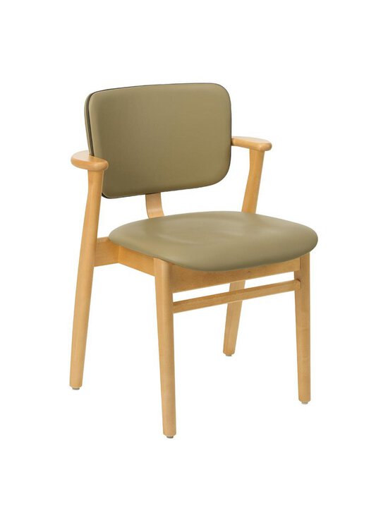 Artek - Domus-tuoli istuin- ja selkänojaverhoiltu Spectrum-nahka leaf / petsattu hunaja - GREEN | Stockmann - photo 1