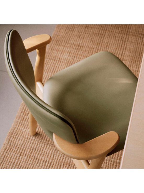 Artek - Domus-tuoli istuin- ja selkänojaverhoiltu Spectrum-nahka leaf / petsattu hunaja - GREEN | Stockmann - photo 4