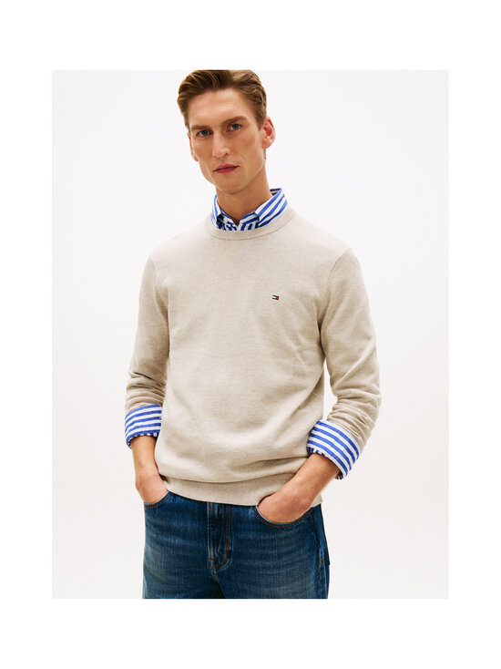 Tommy Hilfiger - Essential Cotton Crew -neule - RE5 SANDALWOOD HEATHER | Stockmann - photo 5