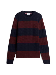 Tommy Hilfiger - Palmikkoes kudum - 0BB NAVY BLUE/BURGUNDY HEATHER | Stockmann