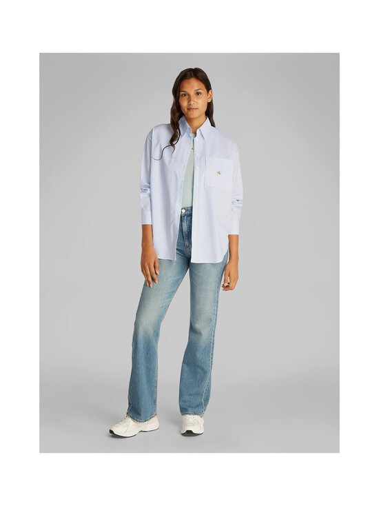 Calvin Klein Jeans - Woven Label Relaxed kreklblūze - 0K6 BRILLIANT WHITE / BLUE STRIPE - photo 4 Calvin Klein Jeans - Woven Label Relaxed kreklblūze - 0K6 BRILLIANT WHITE / BLUE STRIPE | Stockmann - photo 4