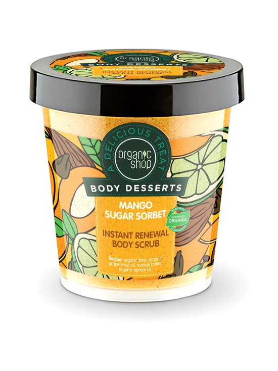 Body Desserts Mango Sugar Sorbet -uudistava vartalokuorinta 450 ml