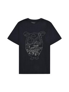 Knowledge Cotton Apparel - Front Owl Print T-krekls - 1412 NIGHT SKY | Stockmann