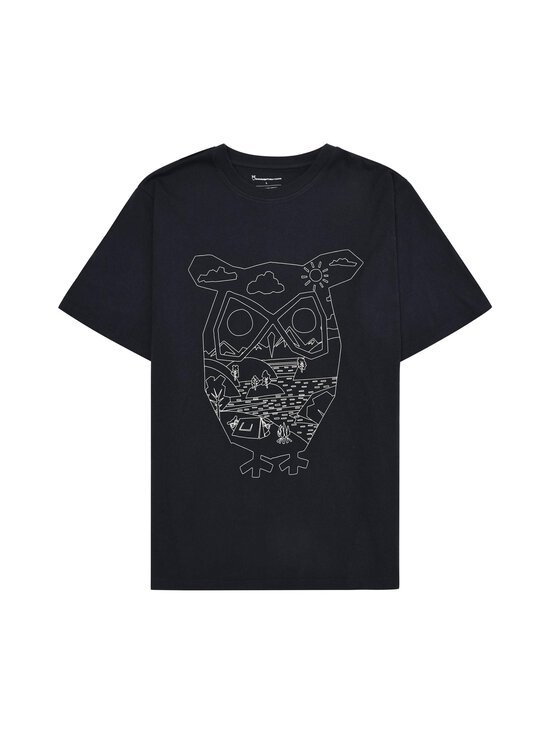 Knowledge Cotton Apparel - Front Owl Print T-krekls - 1412 NIGHT SKY | Stockmann - photo 1