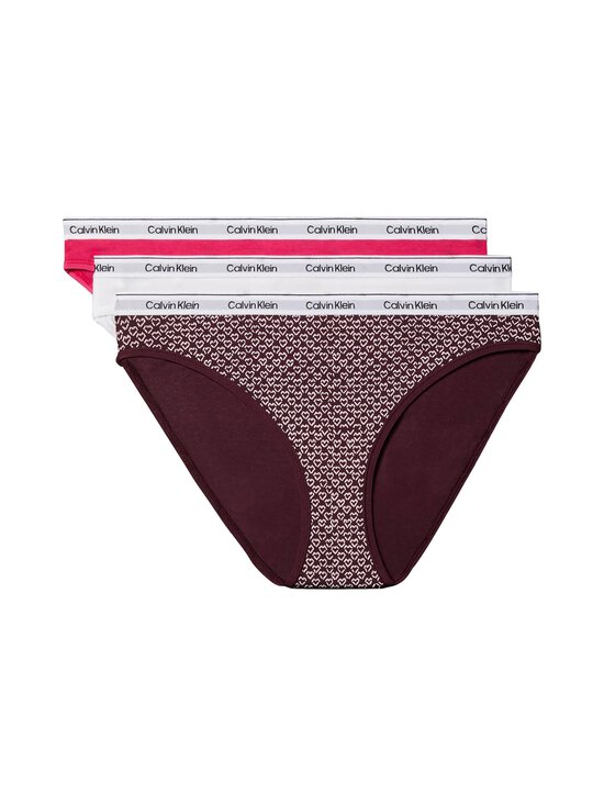Calvin Klein Underwear - Bikini-alushousut 3-pack - 320 INNUENDO/STENCIL HEART+DARK BERRY/C | Stockmann - photo 1