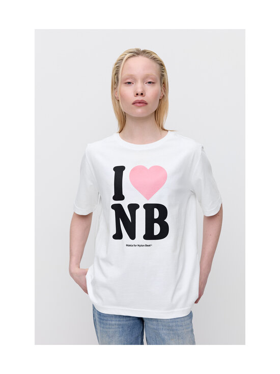 Makia - I Love NB t-paita - 001 WHITE | Stockmann - photo 1