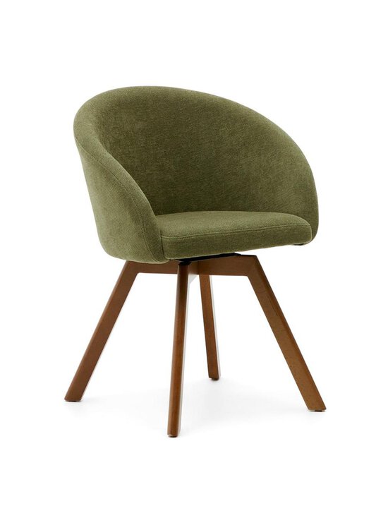 Kave Home - Marvin-tuoli vihreä chenille-kangas / pähkinä - GREEN | Stockmann - photo 1