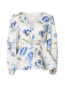 Malina - Maya Scalloped Balloon Sleeve blūze - 12095 TULIP BLUE | Stockmann