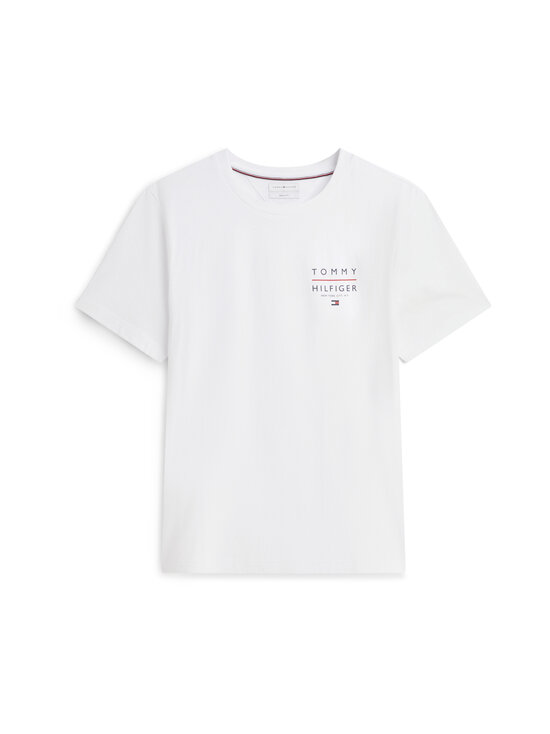 Tommy Hilfiger - Brand Love Left Chest t-paita - YBR WHITE | Stockmann - photo 1