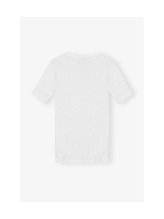 Ganni - Soft Rib t-paita - 151 BRIGHT WHITE | Stockmann - photo 2