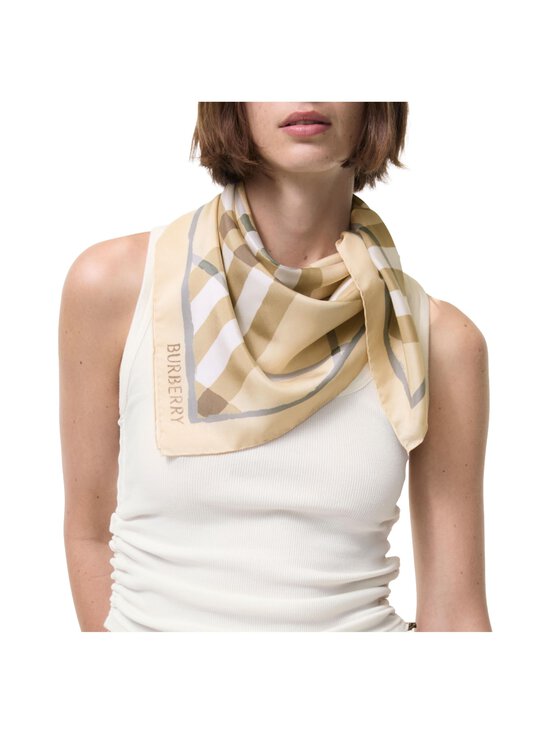 Burberry - Argyle Check -silkkihuivi - C5732 SESAME BEIGE | Stockmann - photo 5