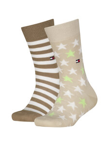 Tommy Hilfiger - Stars and Stripes -sukat 2-pack - 027 SAND | Stockmann