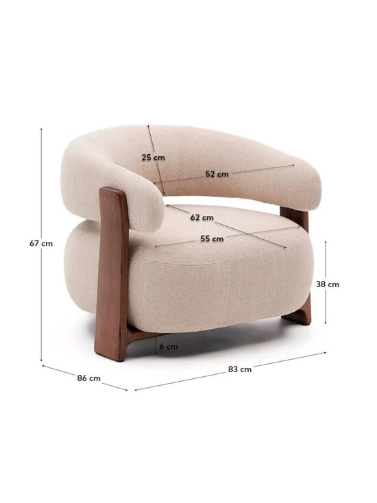 Kave Home - Granite-nojatuoli - BEIGE | Stockmann - photo 10