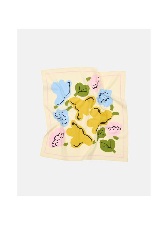 Marimekko - Pesofati Kukasta Kukkaan -huivi - 265 LT.YEL., LT.BLU., LT.PIN., GRE | Stockmann - photo 2
