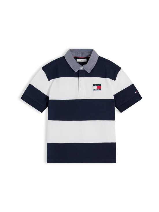 Tommy Hilfiger - Contrast Collar Rugby polo krekls - C1G DARK NIGHT NAVY STRIPE | Stockmann - photo 1