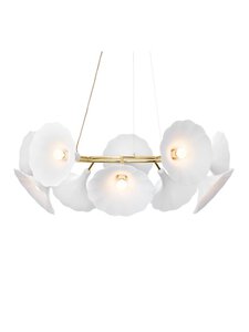 Nuura - Petalii 1 -riippuvalaisin valkoinen / messinki ⌀ 100 cm - WHITE | Stockmann