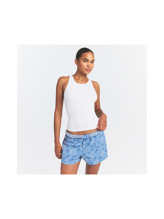 SKIMS - Cotton Poplin Sleep Tank And Boxer Set -toppi ja pyjamashortsit - ARCTIC SNOW BANDANA | Stockmann - photo 2