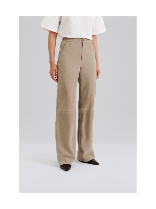 Malina - Felise High Rise Wide -mokkanahkahousut - LIGHT TAUPE | Stockmann - photo 2