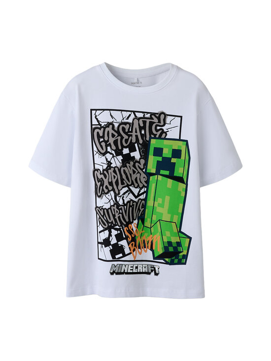 Name It - NkmMase Minecraft Regular t-paita - BRIGHT WHITE | Stockmann - photo 1