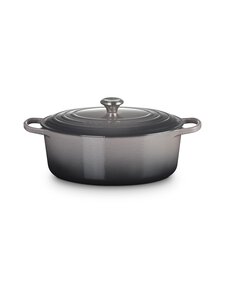 Le Creuset - Oval Casserole Flint  -valurautapata 33 cm, 7,5 l - FLINT | Stockmann
