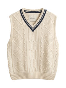 GANT - Palmikkoes vest - 130 CREAM | Stockmann