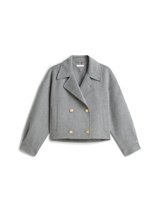 Tommy Hilfiger - Villakangast mantel Gold Button - P61 MED HEATHER GREY | Stockmann