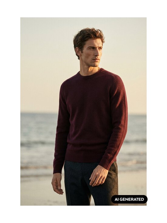 Knowledge Cotton Apparel - Lambswool Crew Neck -neulepaita - 1281 FIG | Stockmann - photo 4