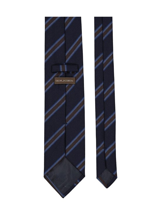 Oscar Jacobson - Raidallinen solmio - 215 DARK BLUE | Stockmann - photo 2