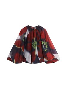 Ted Baker London - Elaia Organza Puff Sleeve -pusero - NAVY | Stockmann