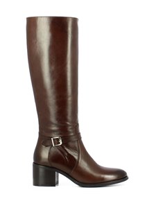 Wonders - Buckle Zipper -nahkasaappaat - TRIS KESTANE = ATNIIKKI BRWN | Stockmann
