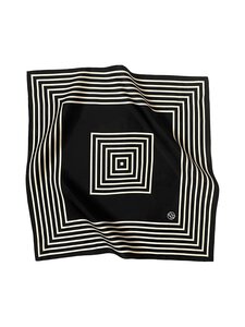 lescarf - No 16 Silk Scarf - BLACK & CREAM | Stockmann