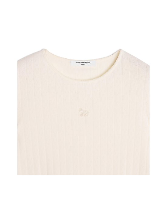 Maison Kitsuné - Baby Fox Pointelle t-paita - 0383 PURE ECRU | Stockmann - photo 3
