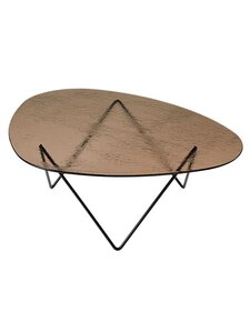 Gubi - Pedrera-sohvapöytä 106 x 86 cm musta / bronze strukturoitu lasi - BROWN | Stockmann