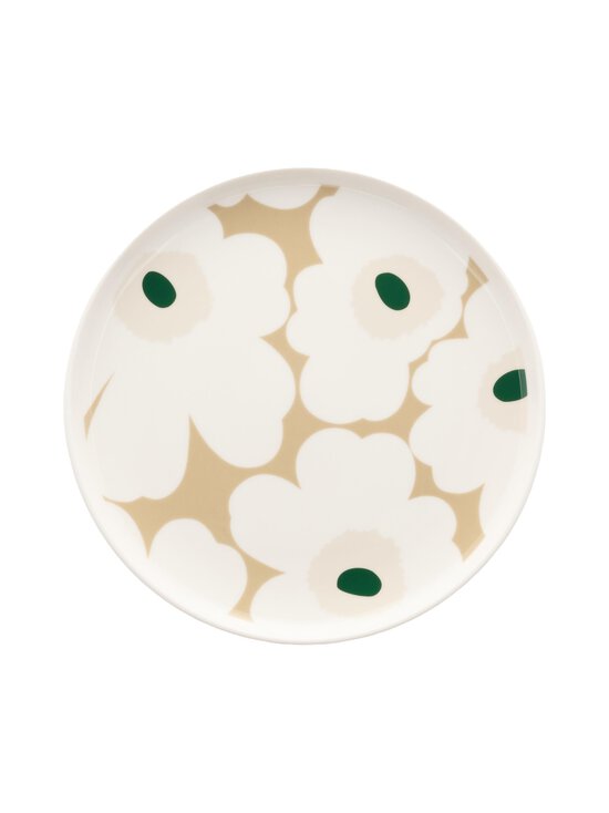 Marimekko - Unikko-lautanen - WHITE, BEIGE, LT.SAND, D.GREEN | Stockmann - photo 1