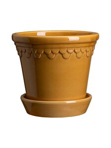 Bergs Potter - Københavner-ruukku Ø 12 cm - AMBER YELLOW Bergs Potter - Københavner-ruukku Ø 12 cm - AMBER YELLOW | Stockmann