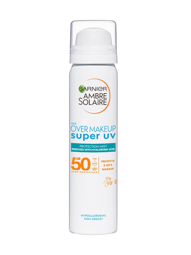 Garnier - Over Makeup Super Uv Spray For Face Spf 50+ -aurinkosuojasuihke