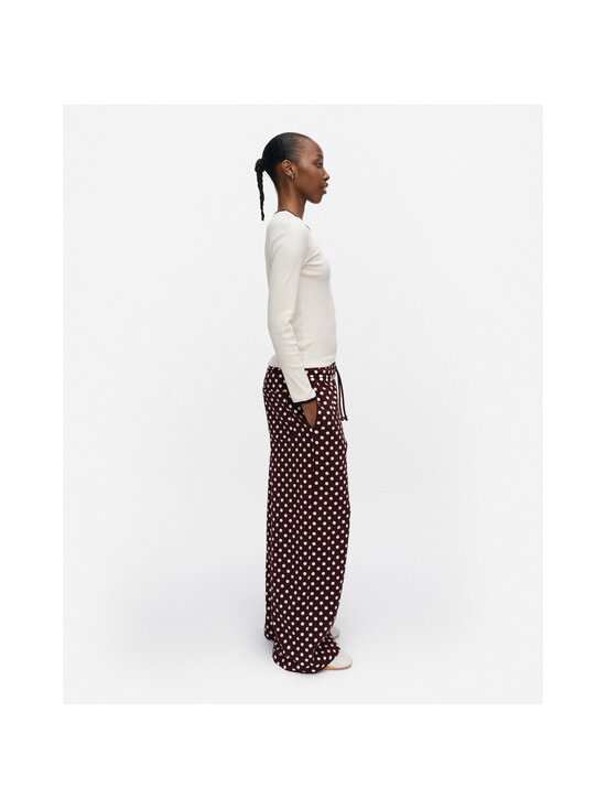 Marimekko - Naturaali Pallo Kioski -housut - 831 WINE RED, OFF WHITE | Stockmann - photo 4