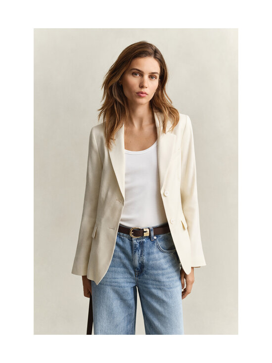 GANT - Slim Linen Stretch -bleiseri - 119 CREAMED WHITE | Stockmann - photo 2