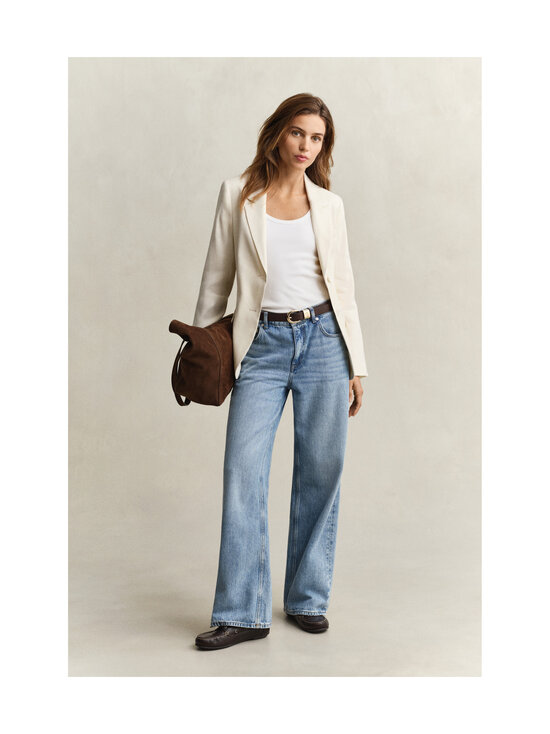 GANT - Slim Linen Stretch -bleiseri - 119 CREAMED WHITE | Stockmann - photo 5