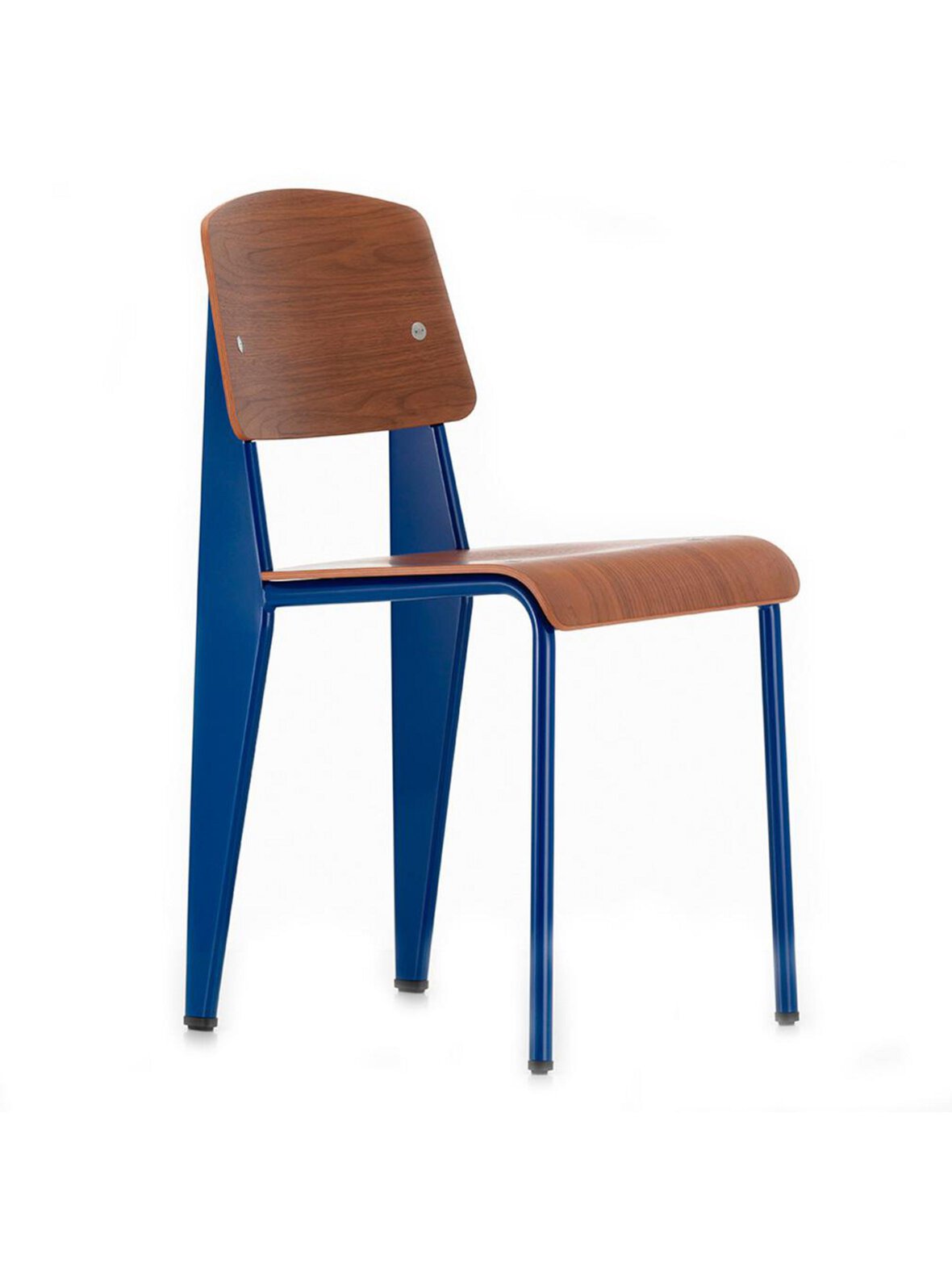 Standard-tuoli walnut / bleu marcoule