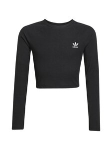 adidas Originals - Rib Cropped trikotāžas krekls - JW2597 BLACK/WHITE | Stockmann