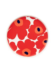 Marimekko - Taldrik Unikko 20 cm - WHITE, RED, BLUE | Stockmann