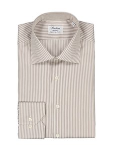 Stenströms - Fitted Body -raidallinen kauluspaita - 272 BEIGE | Stockmann